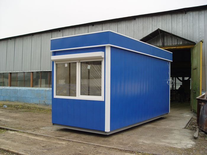 Модуль мини-магазина "Пригородная касса" с окном на торцевой части