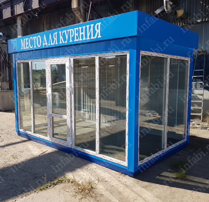 Павильон для курения КМ-УТ01 (4000х2000 мм)