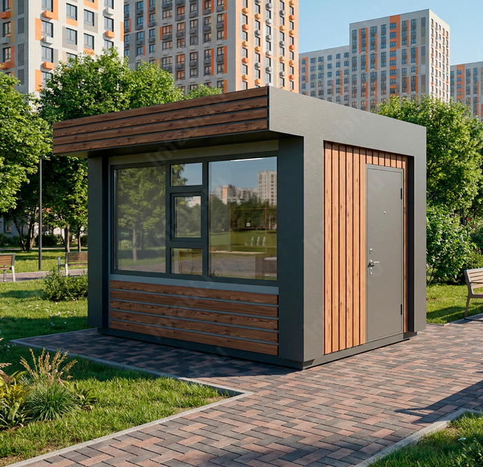 Киоск с дизайном из дерева КТ-03