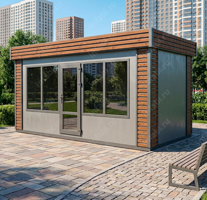 Павильон с декором из дерева ПТ-11